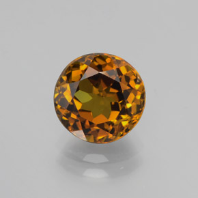 2.59 ct Yellow Mali Garnet Gemstone, Mali Garnet Gem in Round Facet Shape for Sale.