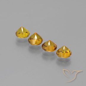 Mali Garnet Gemstones in 5 mm (calibrated) Size for Sale, Mali Garnet Stones in Medium Orange Color