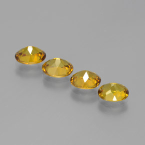 Mali Garnet Gemstones in 5.9 x 4.6 mm Size for Sale, Mali Garnet Stones in Greenish Golden Brown Color