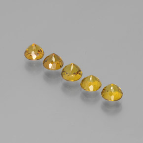 Mali Garnet Gemstones in 4.5 mm (calibrated) Size for Sale, Mali Garnet Stones in Golden Orange Color