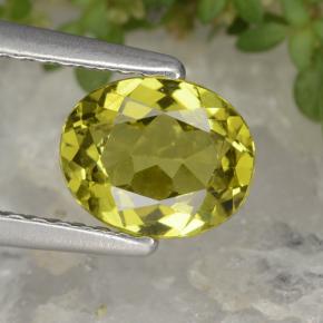 1.1ct Oval Facet Golden Green Mali Garnet Gem for sale 1.1ct Oval Facet Golden Green Mali Garnet Gem (ID: 378400)