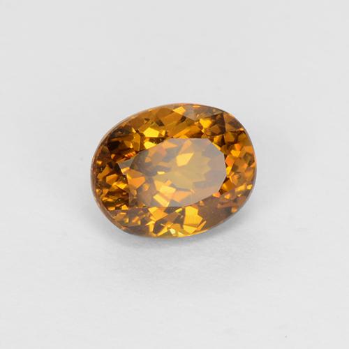 0.88 ct Golden Mali Garnet Stone, Natural Mali Garnet in Oval Facet Shape for Sale
