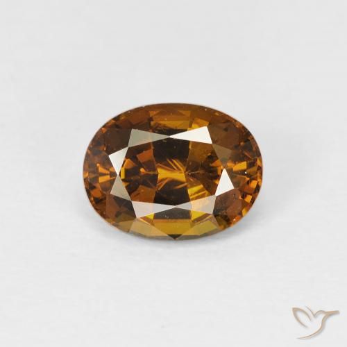 1,07 ct Marrón Granate Malí, 6,9 x 5,3 mm Corte Ovalado Desde Malí, Photo A