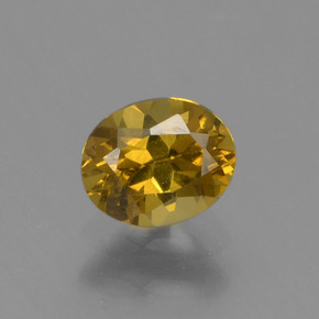 0.54 ct Yellow Mali Garnet Gemstone, Mali Garnet Gem in Oval Facet Shape for Sale.