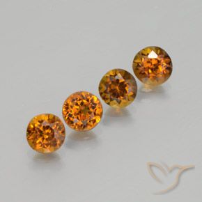 2.36 ctw Orange Mali Garnet Stones, Natural Mali Garnet in Round Facet Shape for Sale