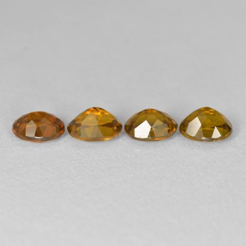 Mali Garnet Gemstones in 5.5 x 4.2 mm Size for Sale, Mali Garnet Stones in Earth Golden Color