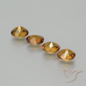 Mali Garnet Gemstones in 5.6 x 4.7 mm Size for Sale, Mali Garnet Stones in Caramel Brown Color