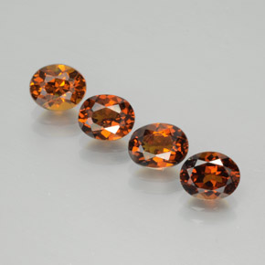 3.80 ct Orange Mali Garnet Gemstone, Mali Garnet Gem in Oval Facet Shape for Sale.