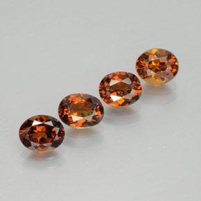 3.80 ct Orange Mali Garnet Stone, Natural Mali Garnet in Oval Facet Shape for Sale