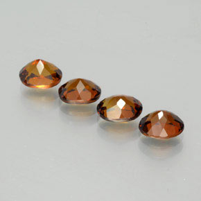 Mali Garnet Gemstone in 6.4 x 5.1 mm Size for Sale, Mali Garnet Stone in Brown Orange Color