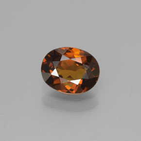 Dark Orange Mali Garnet Gem - 0.8ct Oval Facet (ID: 381858)