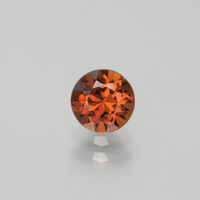 Deep Orange Mali Garnet Gem - 0.9ct Round Facet (ID: 382195)