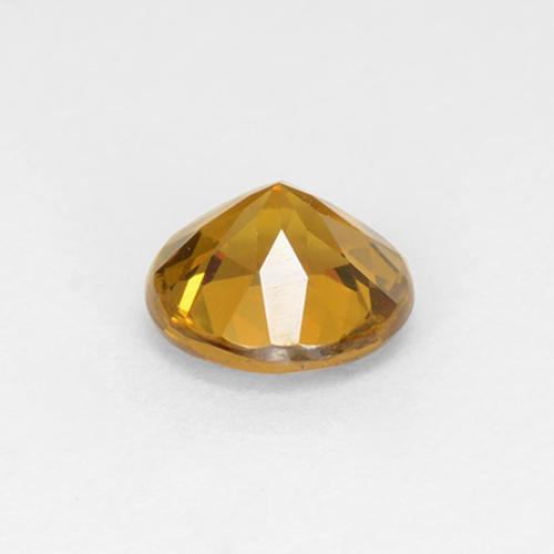 Mali Garnet Gemstone in 5.5 mm Size for Sale, Mali Garnet Stone in Deep Orange-Gold Color