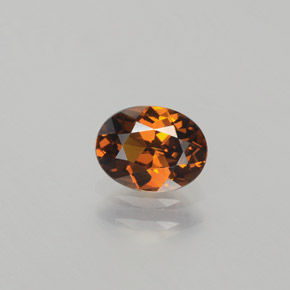 0.87 ct Orange Mali Garnet Gemstone, Mali Garnet Gem in Oval Facet Shape for Sale.