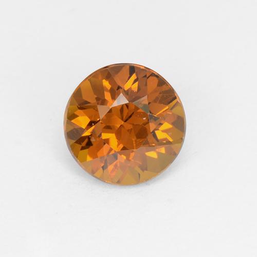 Deep Orange Mali Garnet Gem - 0.9ct Round Facet (ID: 382246)