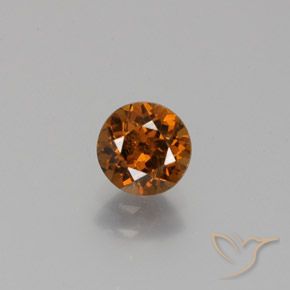 Круглая Фасетная Огранка Коричневый Гранат Мали 0,98 ct из Мали, размер 5,9 mm, натуральный без дополнительной обработки драгоценный камень, чистота: VVS-VS, 1 кусок Гранат Мали Имбирный пряник коричневый цвета, твердость по Моосу 6,5 - 7,5 подходит для повседневного ношения украшений , Photo A