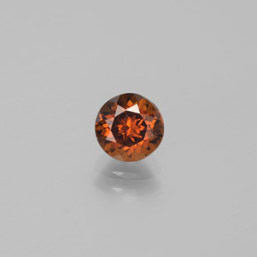 Naranja rojizo Mali Granate Gema - 1.1ct Faceta Redonda (ID: 382269)