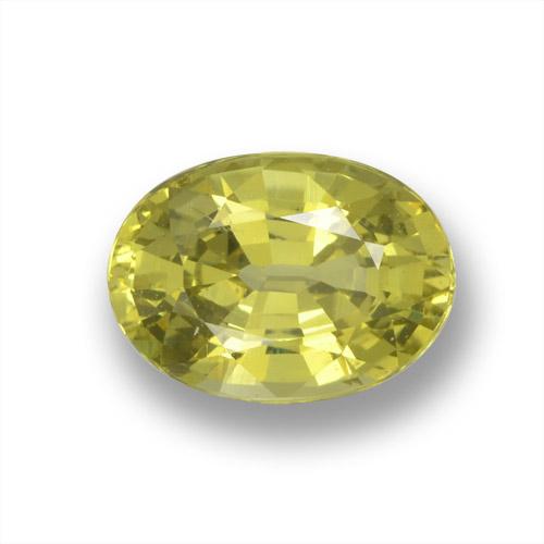 Light Greenish Yellow Mali Garnet Gem - 1.2ct Oval Facet (ID: 459357)