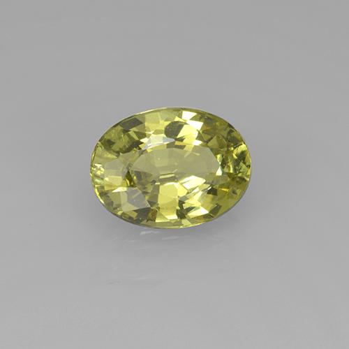 1.25 ct Green Mali Garnet Stone, Natural Mali Garnet in Oval Facet Shape for Sale