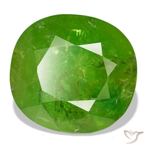 19.12 ct Green Mali Garnet Stone, Natural Mali Garnet in Cushion-Cut Shape for Sale