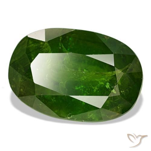 11.48 ct Green Mali Garnet Stone, Natural Mali Garnet in Oval Facet Shape for Sale