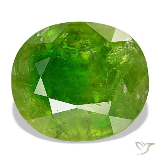 15.40ct Green Mali Garnet, Oval, SI-I1