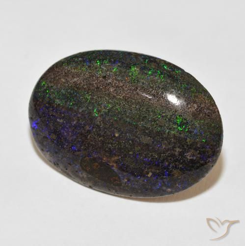 24.47 ct Multicolor Matrix Opal Stone, Natural Matrix Opal in Oval Cabochon Shape for Sale