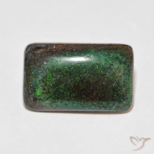 24.33 ct Multicolor Matrix Opal Gemstone, Matrix Opal Gem in Cushion Cabochon Shape for Sale.