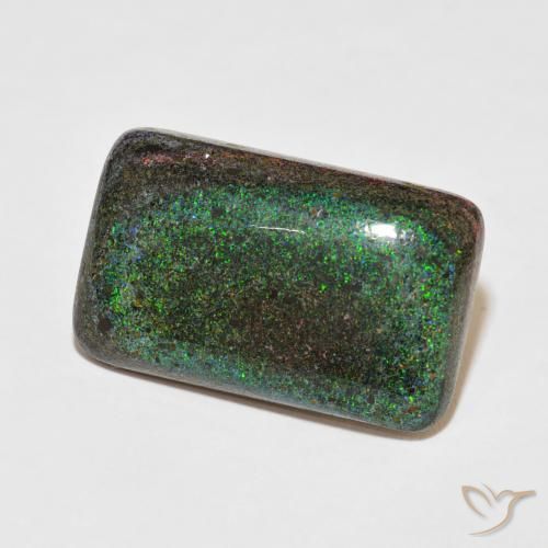 24.33 ct Multicolor Matrix Opal Stone, Natural Matrix Opal in Cushion Cabochon Shape for Sale