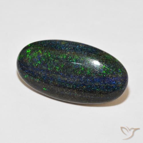 29.48 ct Multicolor Matrix Opal Stone, Natural Matrix Opal in Oval Cabochon Shape for Sale