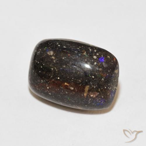 6.86 ct Multicolor Matrix Opal Stone, Natural Matrix Opal in Cushion Cabochon Shape for Sale