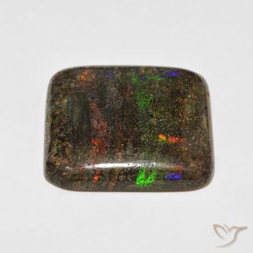 Matrix Opal Gemstone in 29.7 x 28.7 mm Size for Sale, Matrix Opal Stone in Multicolor Color