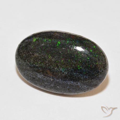 18.98 ct Multicolor Matrix Opal Stone, Natural Matrix Opal in Oval Cabochon Shape for Sale