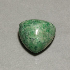 12.16 ct Green Maw-Sit-Sit Gemstone, Maw-Sit-Sit Gem in Trillion Cabochon Shape for Sale.
