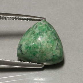 12.16 ct Green Maw-Sit-Sit Stone, Natural Maw-Sit-Sit in Trillion Cabochon Shape for Sale