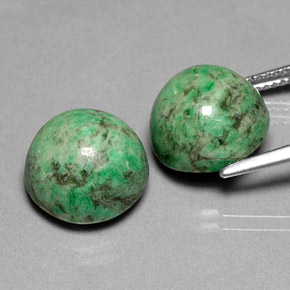 17.78 ct Green Maw-Sit-Sit Stone, Natural Maw-Sit-Sit in Round Cabochon Shape for Sale