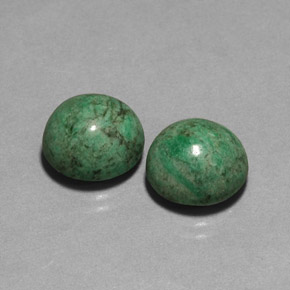 13.88 ct Green Maw-Sit-Sit Gemstone, Maw-Sit-Sit Gem in Round Cabochon Shape for Sale.