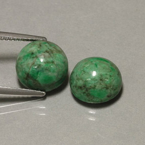 8.95 ct Green Maw-Sit-Sit Stone, Natural Maw-Sit-Sit in Round Cabochon Shape for Sale