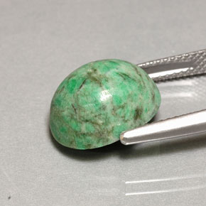Maw-Sit-Sit Gemstone in 13.2 x 11.3 mm Size for Sale, Maw-Sit-Sit Stone in Green Color