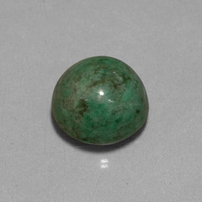 7.15 ct Green Maw-Sit-Sit Gemstone, Maw-Sit-Sit Gem in Round Cabochon Shape for Sale.
