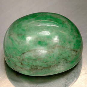 16.90 ct Green Maw-Sit-Sit Gemstone, Maw-Sit-Sit Gem in Oval Cabochon Shape for Sale.
