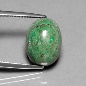 11.30 ct Green Maw-Sit-Sit Gemstone, Maw-Sit-Sit Gem in Oval Cabochon Shape for Sale.