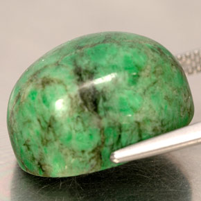 Maw-Sit-Sit Gemstone in 16.9 x 13.4 mm Size for Sale, Maw-Sit-Sit Stone in Green Color