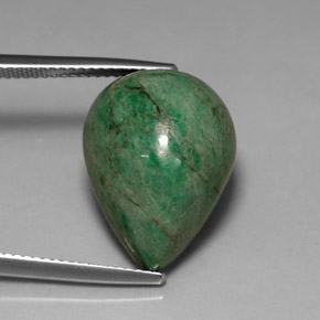 19.99 ct Green Maw-Sit-Sit Gemstone, Maw-Sit-Sit Gem in Pear Cabochon Shape for Sale.