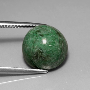 8.75 ct Green Maw-Sit-Sit Gemstone, Maw-Sit-Sit Gem in Round Cabochon Shape for Sale.