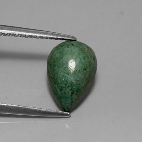 3.13 ct Green Maw-Sit-Sit Gemstone, Maw-Sit-Sit Gem in Pear Cabochon Shape for Sale.