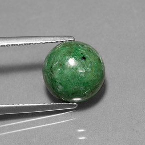5.88 ct Green Maw-Sit-Sit Gemstone, Maw-Sit-Sit Gem in Round Cabochon Shape for Sale.