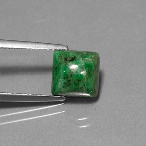 3.10 ct Green Maw-Sit-Sit Gemstone, Maw-Sit-Sit Gem in Square Cabochon Shape for Sale.
