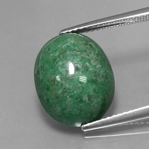 10.06 ct Green Maw-Sit-Sit Gemstone, Maw-Sit-Sit Gem in Oval Cabochon Shape for Sale.