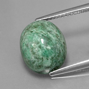 7.78 ct Green Maw-Sit-Sit Gemstone, Maw-Sit-Sit Gem in Oval Cabochon Shape for Sale.